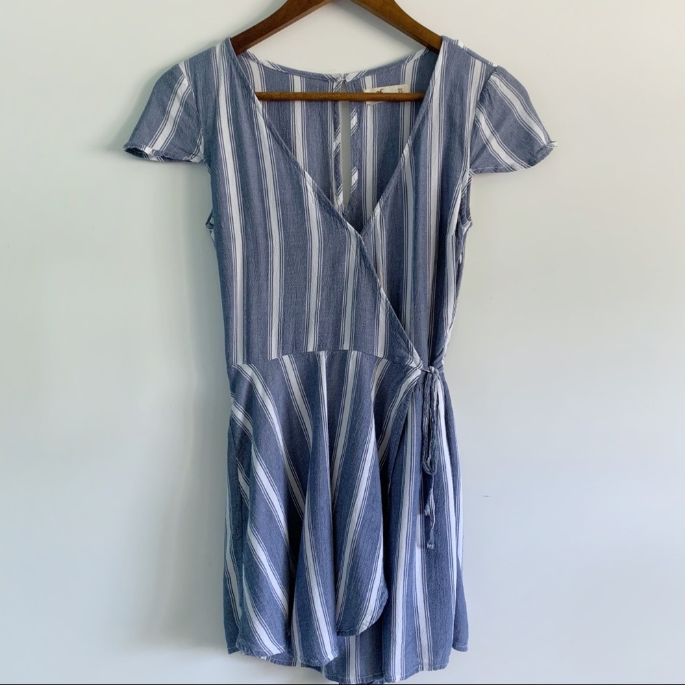 Hollister Women’s Stripes Wrap Romper - Picture 2 of 5